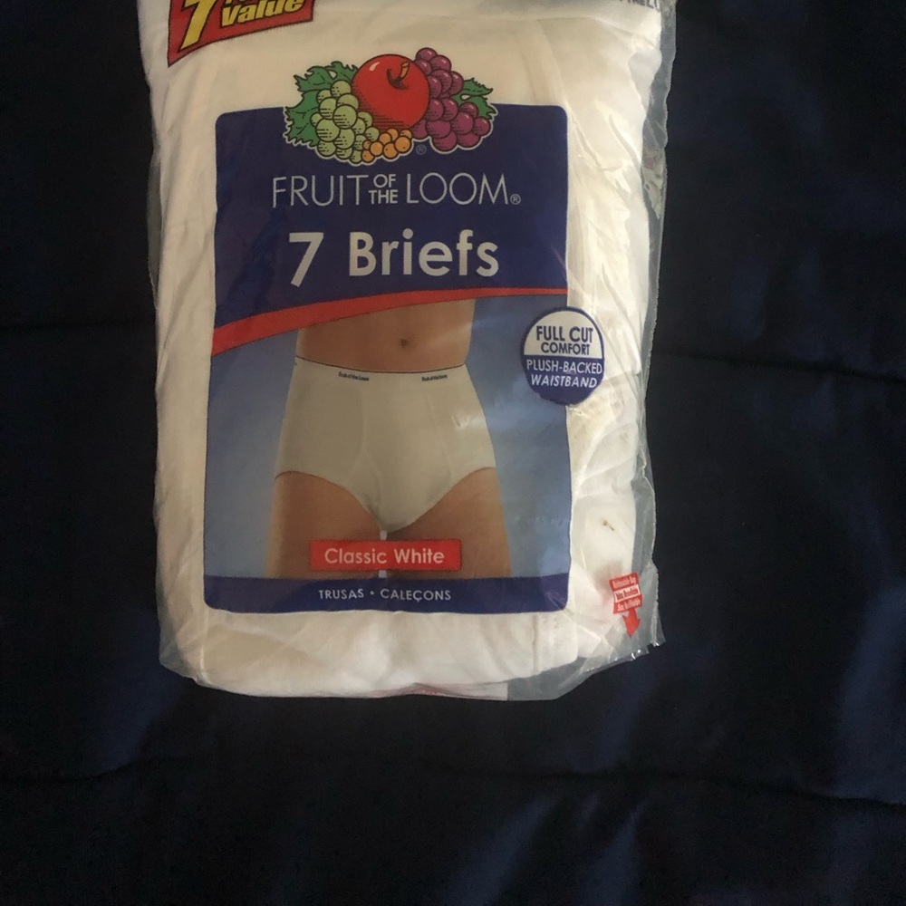 Fruit of the Loom Men's White Briefs 7-Pack